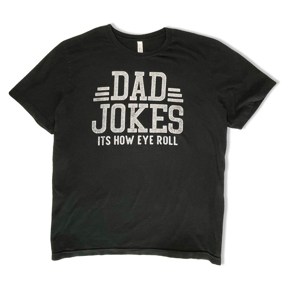 dad jokes graphic tee black funny quote shirt mens 2xl